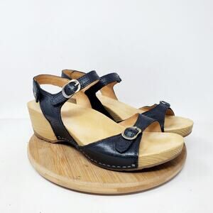 Dansko Tricia Sandals Womens 39 Wedge Comfort‎ Ankle Strap Shoes